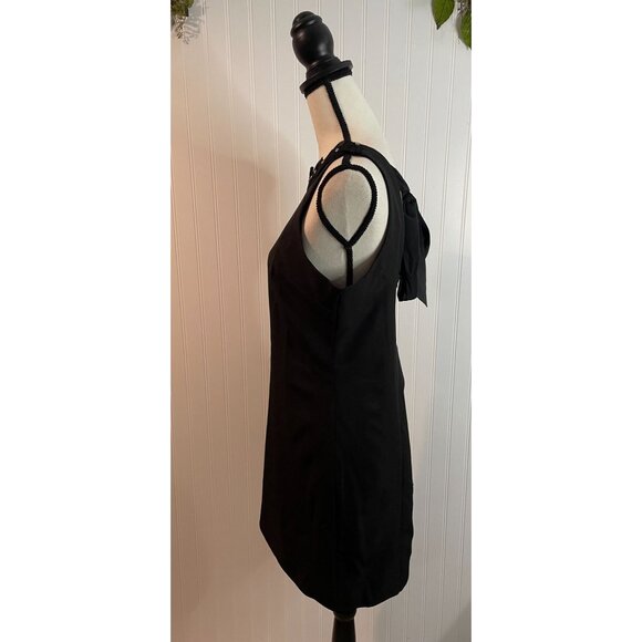 Sam Edelman Necklace Sheath Dress Size 6 Black Rhinestones Flirty Sophisticated - Picture 7 of 14